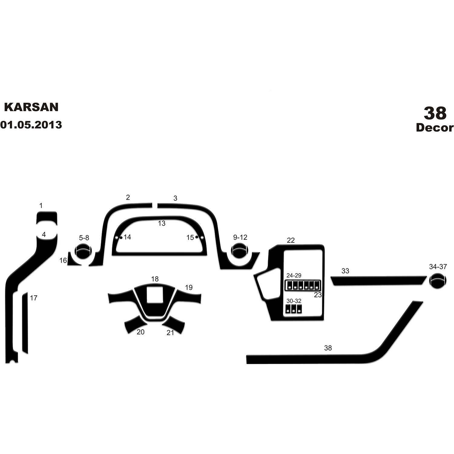Peugeot Karsan Jest Torpido Kaplama 2013 38 Parça