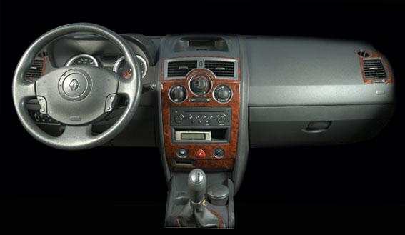 Renault Megane 2 ANALOG KLİMA  Konsol-Torpido Kaplama 2003-2009 17 Parça