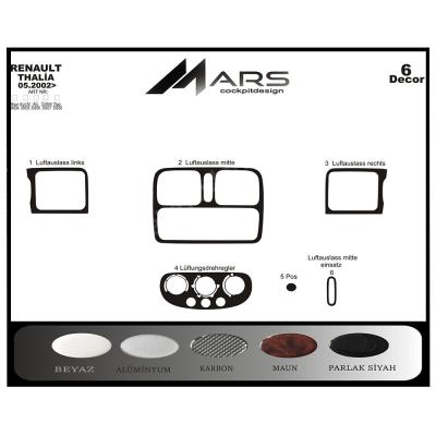 Renault Thalia Console-Mahogany Veneer 2002-2005 6 Pieces