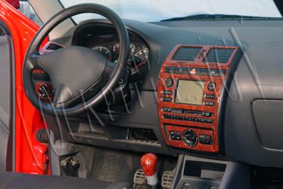 Консоль Seat Ibiza, шпон красного дерева, 9 штук, 1999-2002 гг.