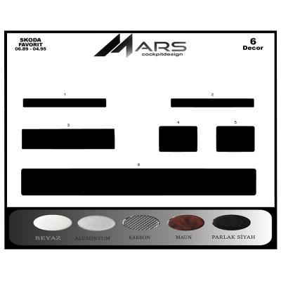 Skoda Favorit Konsol-Torpido Kaplama 1989-1995 6 Parça