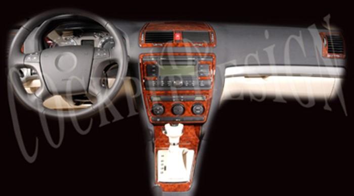 Консоль Skoda Octavia отделка под красное дерево 2004-2009 гг. 15 шт.