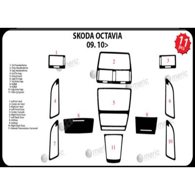 Skoda Octavia Konsol-Torpido Kaplama 2009 11 Parça