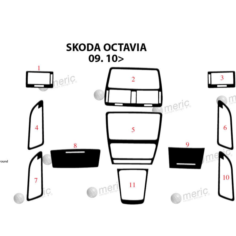 Skoda Octavia Torpido Kaplama 2009- 11 Parça