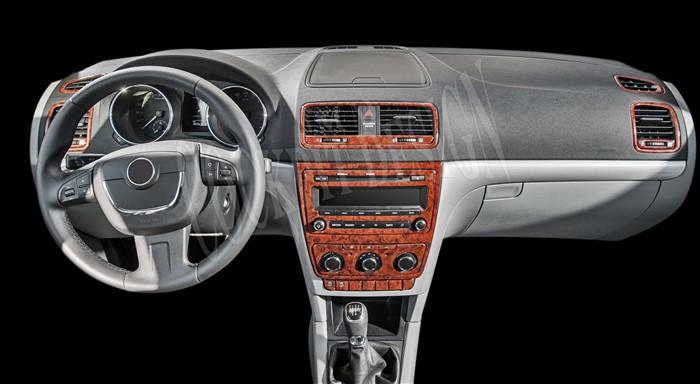 Консоль Skoda Yeti шпон красного дерева 2010 г. 21 шт.
