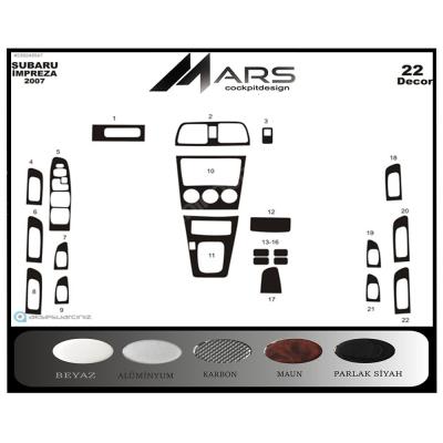 Subaru impreza Konsol-Torpido Kaplama 2007 22 Parça