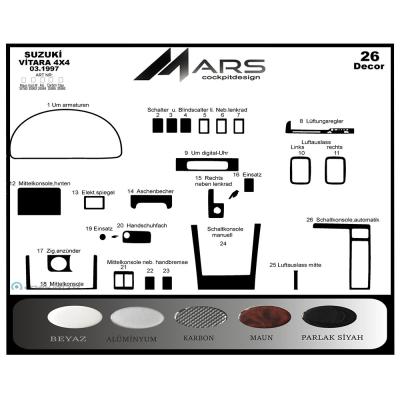 Suzuki Grand Vitara 4X4 Konsol-Torpido Kaplama 2005 26 Parça