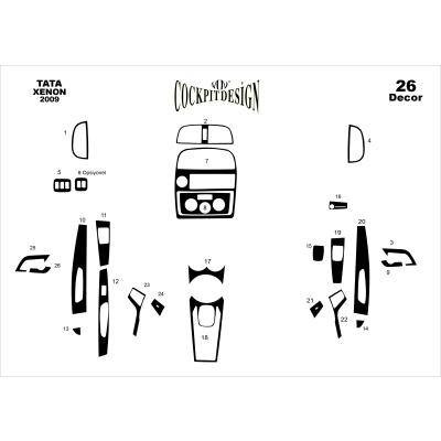 Консоль Tata Xenon 4X4, шпон красного дерева 2009 г., 26 шт.