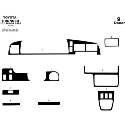 Toyota 4 Runner Torpido Kaplama 1989-1996 9 Parça