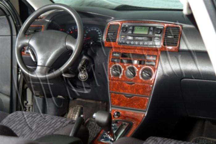 Toyota Corolla Konsol-Torpido Kaplama 2002-2004 18 Parça