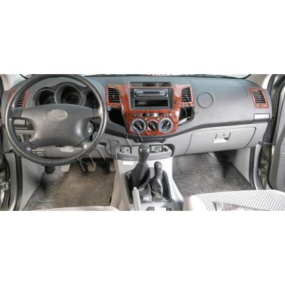 Консоль Toyota Hilux Pick-up с покрытием из красного дерева 2006-201 гг., 5 шт.