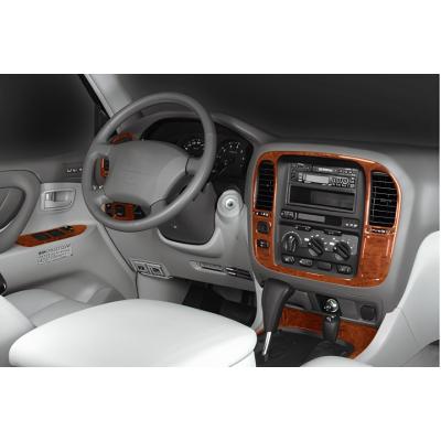 Консоль Toyota Land Cruiser шпон красного дерева 1998-2003 гг., 16 шт.