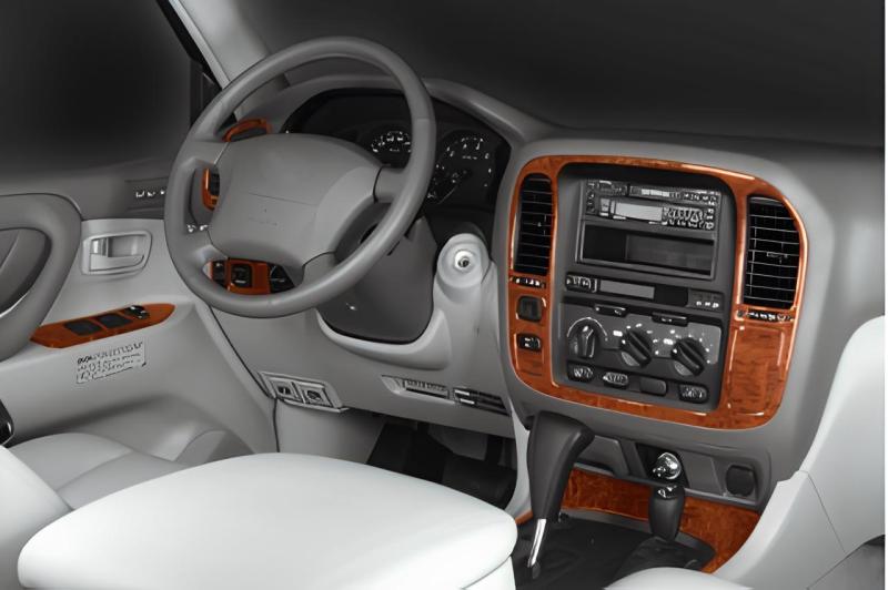 Консоль Toyota Land Cruiser шпон красного дерева 1998-2003 гг., 16 шт.