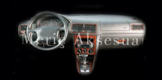 Консоль Volkswagen Golf 4, шпон красного дерева 1997-2003 гг., 19 шт.