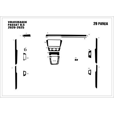 Volkswagen Passat B8,5 Konsol Torpido Kaplama  2020-