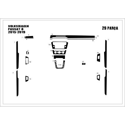 Volkswagen Passat B8 Konsol Torpido Kaplama 2015-2019