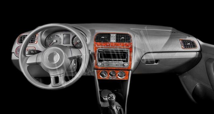 Volkswagen Polo Console-Mahogany Veneer 2009 14 Pieces
