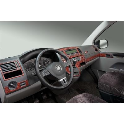 Консоль Volkswagen Transporter T6, шпон красного дерева 2010-2014 гг., 37 шт.