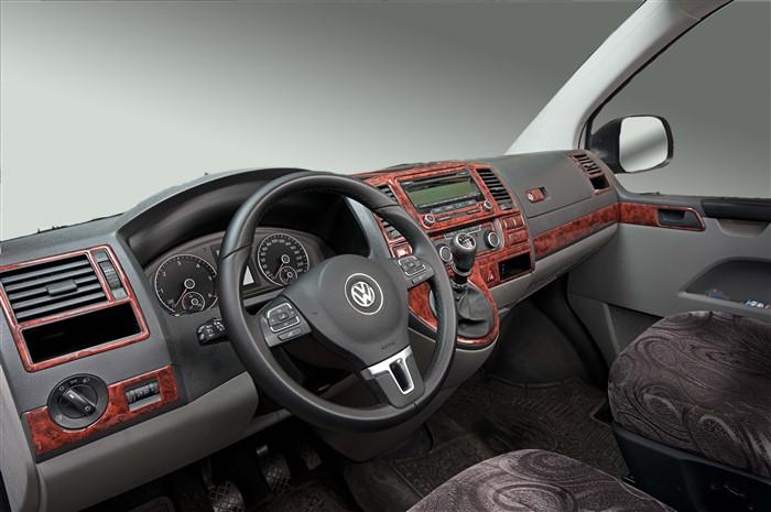 Консоль Volkswagen Transporter T6, шпон красного дерева 2010-2014 гг., 37 шт.