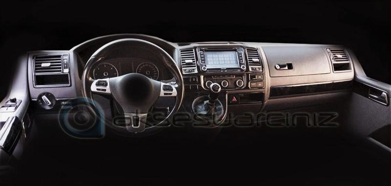 Volkswagen Transporter T6 Piano Black Coating 2010-2014 37 Pieces