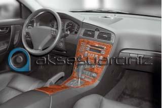 Volvo S60 Консоль-Консоль-Шпон красного дерева 2000-2005 гг. 10 шт.