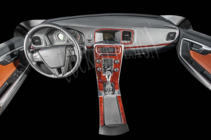 Volvo S60 Консоль-Консоль-Шпон красного дерева 2012 г. 12 шт.