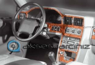 Volvo S90 / V90 Uyumlu Armaturenbrett- und Konsolenverkleidung 1996-1998 17 teilig