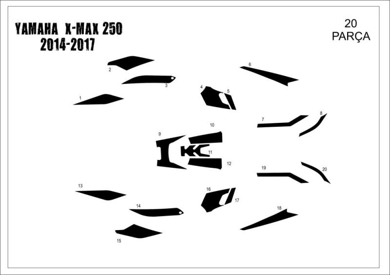 Yamaha Xmax 2014-2017  Tank Pad ve Grenaj Kaplama 