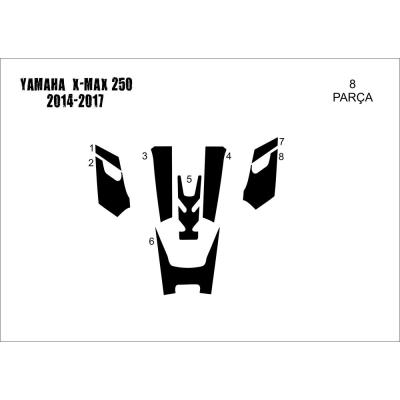 Yamaha Xmax 2014-2017 Tank Pad ve Grenaj Kaplama 8 Parça