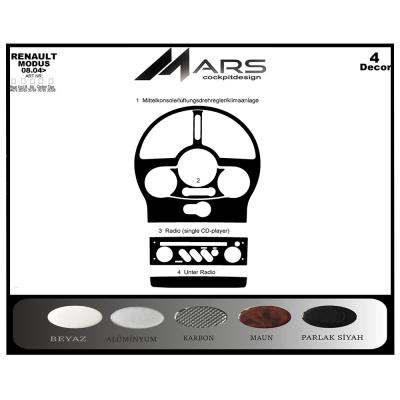 Renault Modus Konsol-Torpido Kaplama 2004 4 Parça