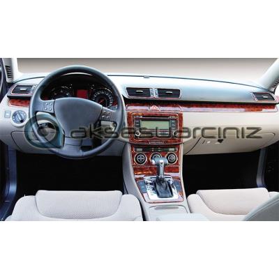 Volkswagen Passat Console-Mahogany Veneer Full Set 2005-2010 21 Pieces