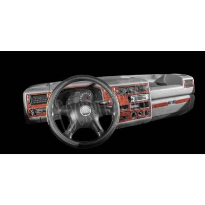 Консоль Volkswagen Transporter T4, шпон красного дерева 1998-2003 гг., 23 шт.